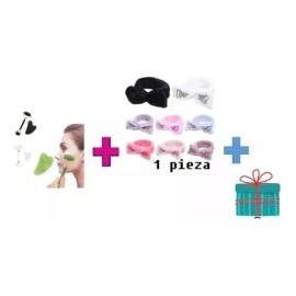 PM Rodillo De Jade + Gua Sha + Banda Sujeta Cabello + Regalo