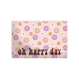 Pro Supply Global (50 Count of Large 4x6 Groovy Flowers Thank You Insert Cards Without Envelopes For Your Small Online Business - Displays Customer Appreciation - Great For Baby Showers and Weddings