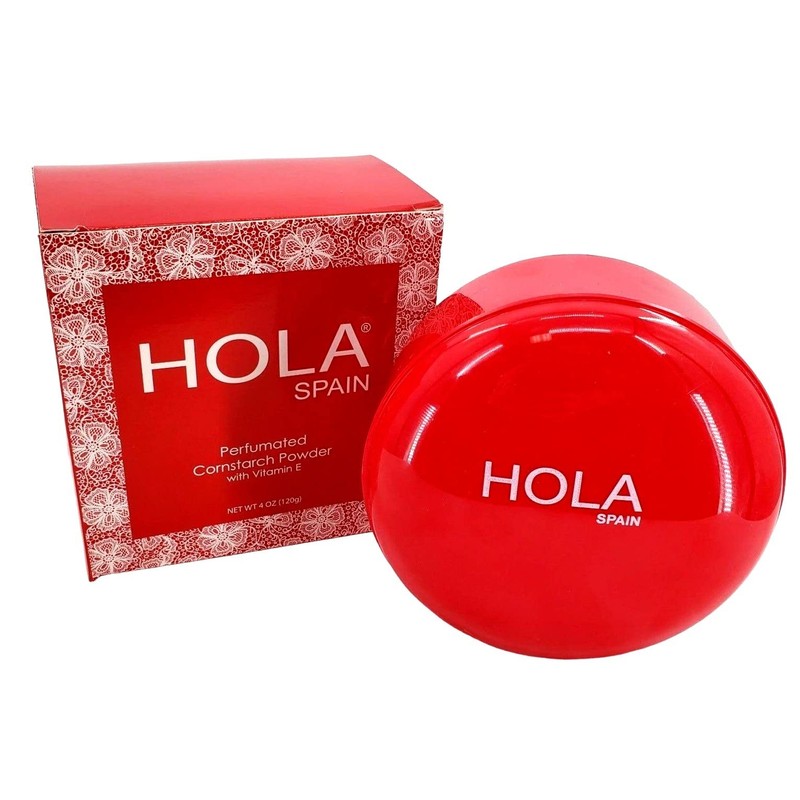 Hola Spain Skin Petal Body Talc Dusting Powder & Puff