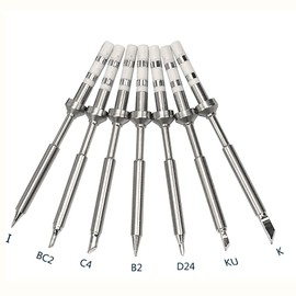 TS100 Soldering Iron TipPortable Outdoor Soldering Iron Kit Mini Digital Soldering Iron Replacement for TS100 Soldering Iron (7pcs set)