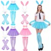3 Set Easter Bunny Headband Costume Set with Bowtie Tail