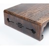 SINOBEST Low Wood Stool, Rectangular Bed Step Stool, Large Surface