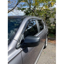 2023-2025 Tape-On Rain Guards for Honda Pilot Side Window Deflector Visors LX Sport EX-L TrailSport Touring Elite Smoke Tinted Vent Shades 2024