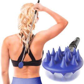 Cactus Scratcher Cactus Scratcher Extendable Back Scratcher, Long Stick Double Side Back Scratcher for Adults, Gifts for Men Women, Itch Reliever for Back, Head and Body, Can Extend Up to 24.5 inches (Blue)