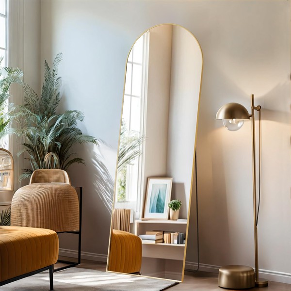 Arched Mirror Full Length, 16"x59" Body Wall Mirrors with Shatter-Proof