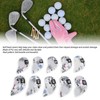 10pcs Golf Iron Covers Skull Pattern PU Scratch Proof Club