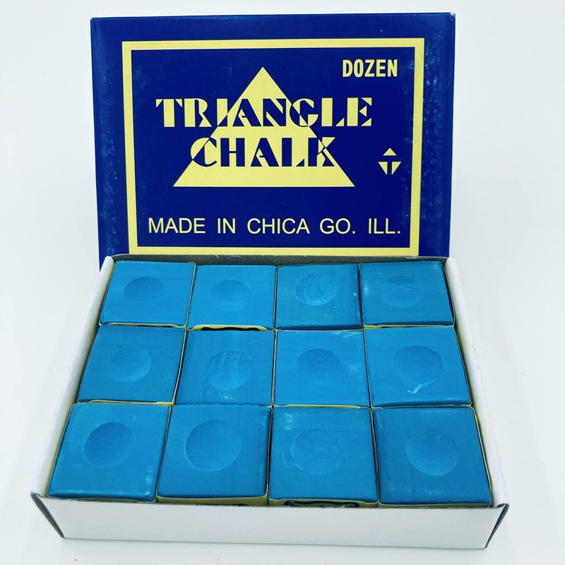 manqianxun Pool Cue Chalk Cubes, 12-Pack -Table BilliardsStick Bulk Supplies
