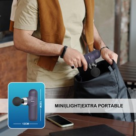 Mini Massage Gun - Tragbares Handheld-Percussion-Massagegerät zur Tiefengewebe-Muskelentspannung: Kompaktes, leichtes Design, leistungsstarker Motor, lange Batterielaufzeit - Enthält 6 Massageköpfe