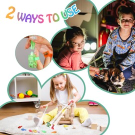 CALIFORNIA CADE ELECTRONIC 48Pcs Dinosaur Party Favor, Led Finger Lights for Kids Bulk, Glow in The Dark Mini Light Up Flashlight Finger for Parties Classroom Prizes Goodie Bags Trick or Treating