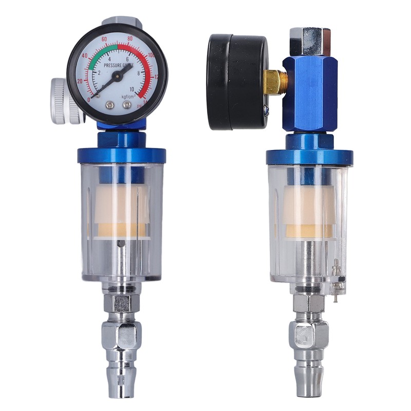 Spray Gun Air Regulator Aluminum Alloy Plastic In Line Water