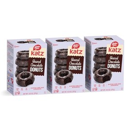 Katz Gluten Free Glazed Chocolate Donuts. Free of Dairy, Soy, Tree Nuts and Peanuts, Kosher 10.5 oz (3pk)