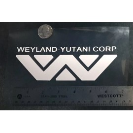 Unbranded Weyland-Yutani Corp WHITE vinyl decal for car windows weatherproof Alien 2x6.5"