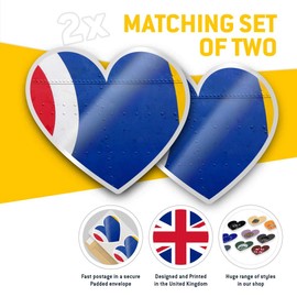 2 x 10cm Heart Vinyl Stickers - RAF Roundel Airplane Plane Air Force Decals 46233