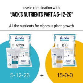 Jack's Classic Jack's Classic Nutrients 15-0-0 Part B Calcium Nitrate Water-Soluble Fertilizer for Calcium Uptake and Strong Leaf Growth in Continuous Liquid Feed Programs, 2.2Lbs