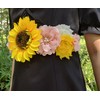 Oyabridal Sunflower Babyshower Sash for Gender Reveal Maternity Sash Belts
