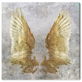 The Oliver Gal Artist Co. Fashion and Glam Wall Art Canvas Prints 'My Golden Wings' Home Décor, 16x16