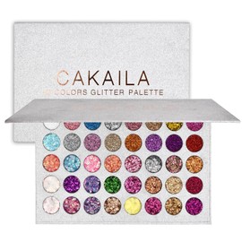 Jinlaili 40 Colours Glitter Eyeshadow Palette, Colourful Eyeshadow Palette, Shimmering, Glitter Makeup Palette, Durable, Waterproof, Eye Palette, Makeup Palette