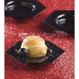 EMI Yoshi Koyal Honeycomb Plates, 3.2-Inch, Black, Set of 200