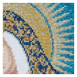 Thea Gouverneur Our Lady of The Gate On Aida Cross Stitch Kit-9.75 x 11.75-inch, 9.75"x11.75" 18 Count, 25x30cm