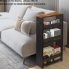 TEAMIX 4 Tier Slim Storage Cart with Handle, Small Kitchen