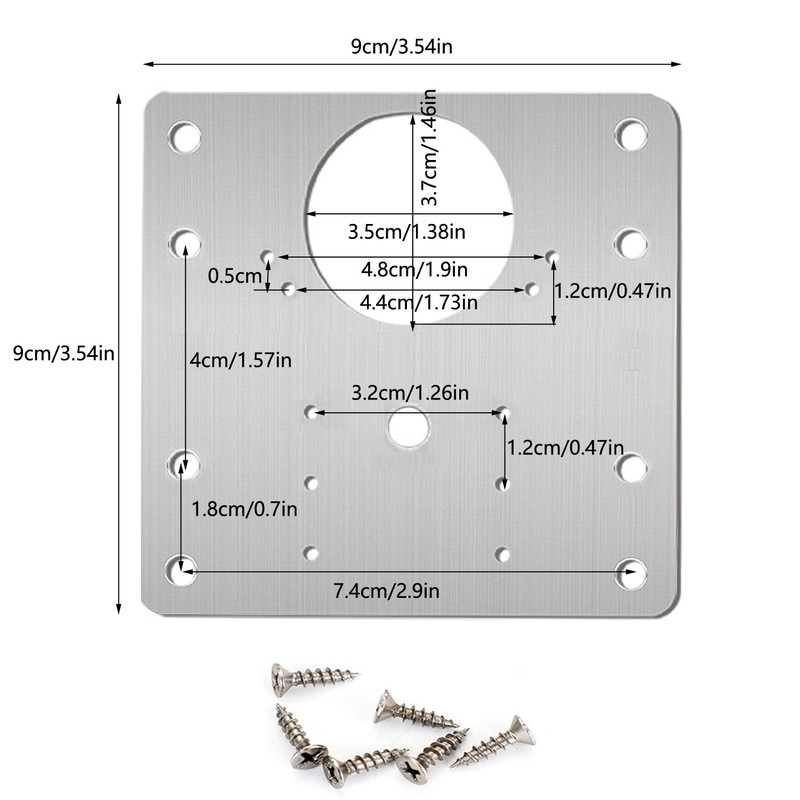 12PCS Cabinet Hinge Repair Plate - Stainless Steel Kitchen Cabinet