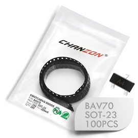 (Pack of 100) Chanzon BAV70 SMD Small Signal Quick Switch Diodes High Speed 200mA 70V SOT-23 (SOT-23-3) 200mA 70V (Marking A4)