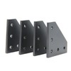 Zeberoxyz 4 Pieces Black L-Shaped Corner Angle Plate with 20