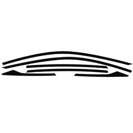 Xotic Tech Chrome Delete Blackout Vinyl Overlay Car Door Window Edge Trim Sticker Accessories Compatible with Honda Civic Sedan 2016-2021 (Matte Black)