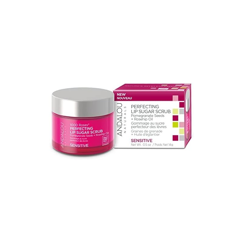 Andalou Naturals- Exfoliante labial perfeccionador de azúcar 1000 ROSES®