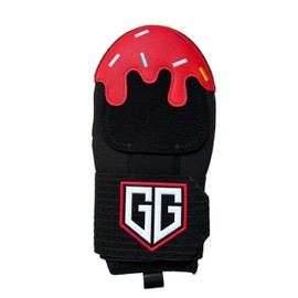 Youth Baseball/Softball Sliding Mitt w/Keychain Mini-Mitt - Ice Cream Frosted Drip with Sprinkles (Red)