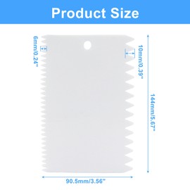 Bonsicoky 2 PCS Plastic Trowel Notched Glue Spreader - 0.4" + 0.2" Tooth Adhesive Spreader Notched Glue Spreader