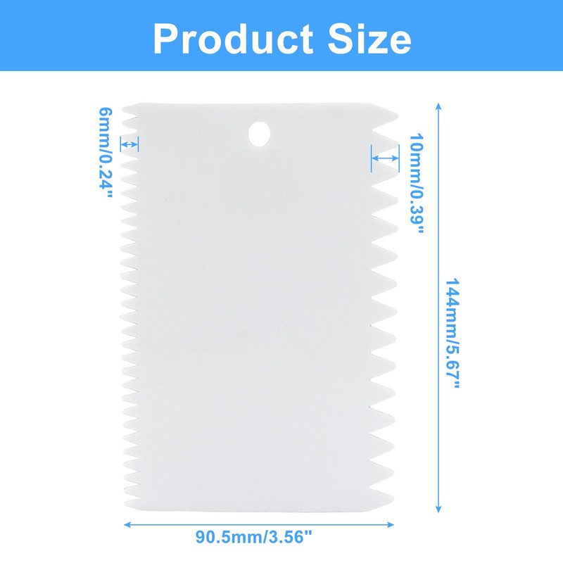 Bonsicoky 2 PCS Plastic Trowel Notched Glue Spreader - 0.4"