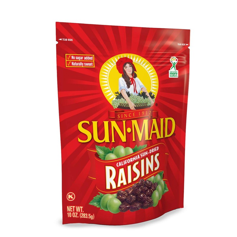 Sun-Maid Natural California Raisins, All Natural, No Added Sugars, 10