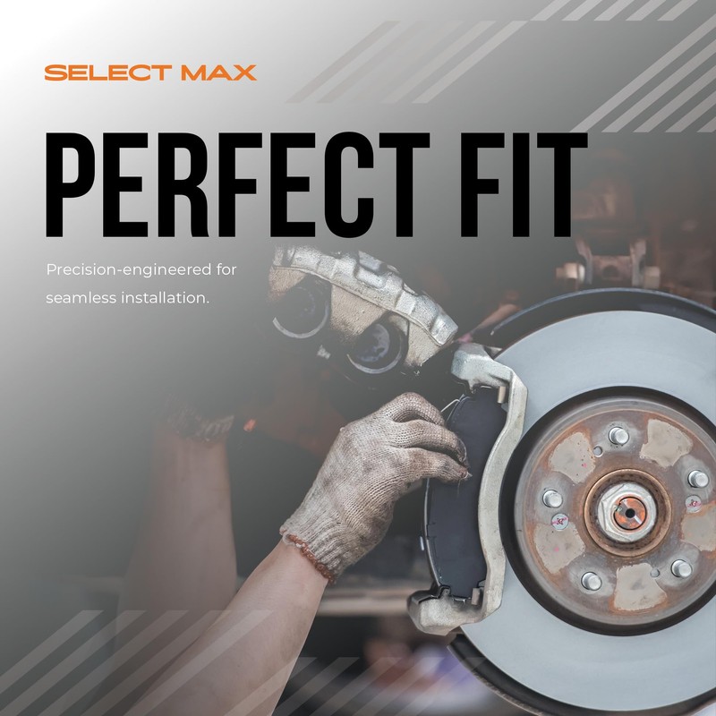 Max Advanced Brakes Rear Brake Pad Compatible With 2014 2015