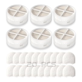 HME for HumidX Plus & Airmini Filters Combo, 6-Pack Replacement Cartridges & 20-Pack Filters Compatible for ResMed HumidX Plus, Airmini, P10 Nasal Pillow, N20, N30, CPAP Supplies