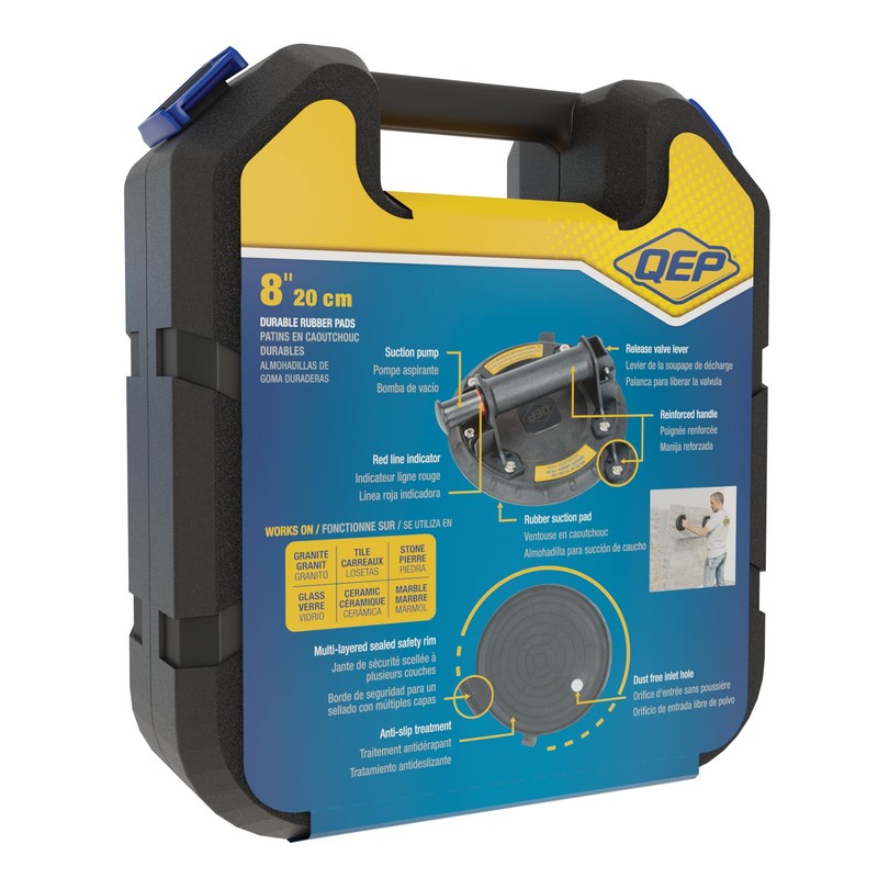 QEP 75021 Vacuum Pump Suction Cup, 8" - Black 242