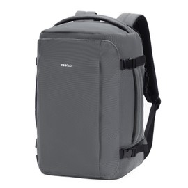 ECOHUB Travel Backpack for Men Women, 18x14x8 Personal Item Bag Airplanes Approved Carry On Travel Luggage Bag Fits17.3 Laptop with Charging Port Water Resistant with 11 Pockets, Business Work, Grey