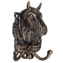 Rustic Wall Hook Horse Head Antique Look – Hooks Made of Solid Material for Jackets, Towels & Keys – Dimensions: 16 x 11.5 x 8 cm – Decorative Coat Hook