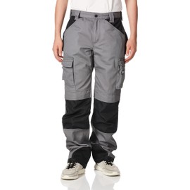 Caterpillar Men's Trademark Work Pants Built from Tough Canvas Fabric with Cargo Space, Classic Fit, Grey/Black, 38W x 34L