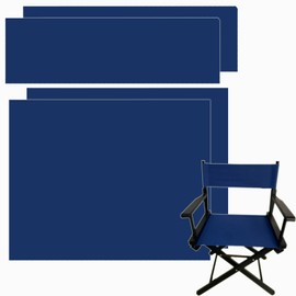 TBACW 2 Set (4pcs) Directors Chair Canvas Replacement Covers Kit for Directors Chairs,Movie Chair Replacement Canvas Seat and Back Oxford Cloth Cover for Home (Blue)