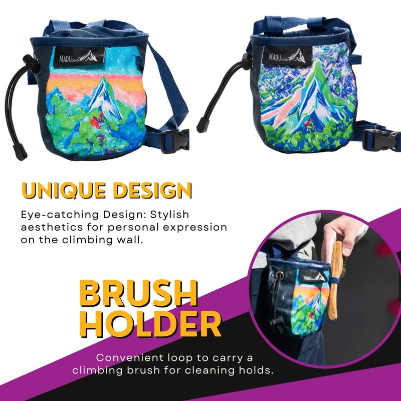 Madu Climb - Rock Climbing Chalk Bag Water Colour (Blue