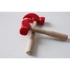 Priaora 3pcs Wooden Mini Hammers Wooden Mallet Hammer Multi- Natural