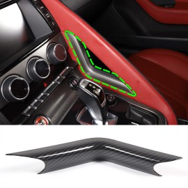 carmotion88 ABS Carbon Car Gear Shifter Side Trim Decorative Kit For Jaguar F-TYPE 2013-2024