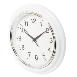 Kiera Grace Aster Wall Clock, 10", White
