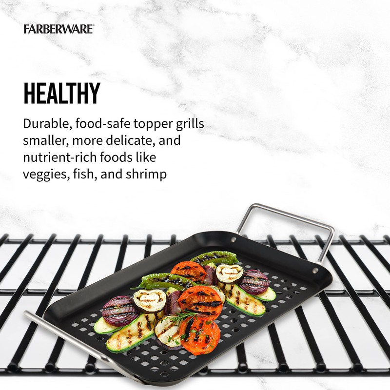 Farberware 5275061 Barbecue Grill Topper, Black