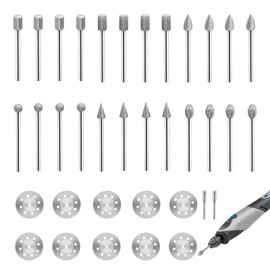 Nouiseuns Diamond Grinding Wheel Set for Dremel Diamond Cutting Wheel with 150 Grit Grinding Bits, Rotary Tool Accessories Kit for Stone, Glass, Metal, Wood, Ceramic, Carving & Polishing (36PCS)