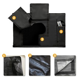 Outdoor Waterproof TV Cover 30-32" Universal Weatherproof Dustproof Black Flat Screen Cover with Remote Control Pocket Patio Television Protector for Outside LCD LED OLED TV Screens (30-32", Black)