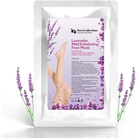 Premium Lavender Exfoliating Peeling Foot Mask Remove Heel & Feet Dead Skin Cells In 20 Mints Moisturizing Spa Treatment Result, Natural Plant-derived Ingredients Soften Rough Skin, RESTORE SOFT SUPPLE FEET, 1 Pair Foot Sock Mask 40g for All Skin Types