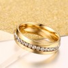 Fashion Month Mens Womens 6mm Titanium Stainless Steel 18k Gold