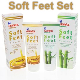 GEHWOL Fuskraft Soft Feet Foot Cream Set with Exfoliating Economy Pack